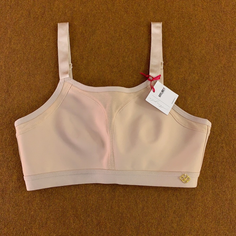 Kaye Larcky Abergele Womens 32B Nude Stretch Comfy Basic After-Beginner Bra NWT